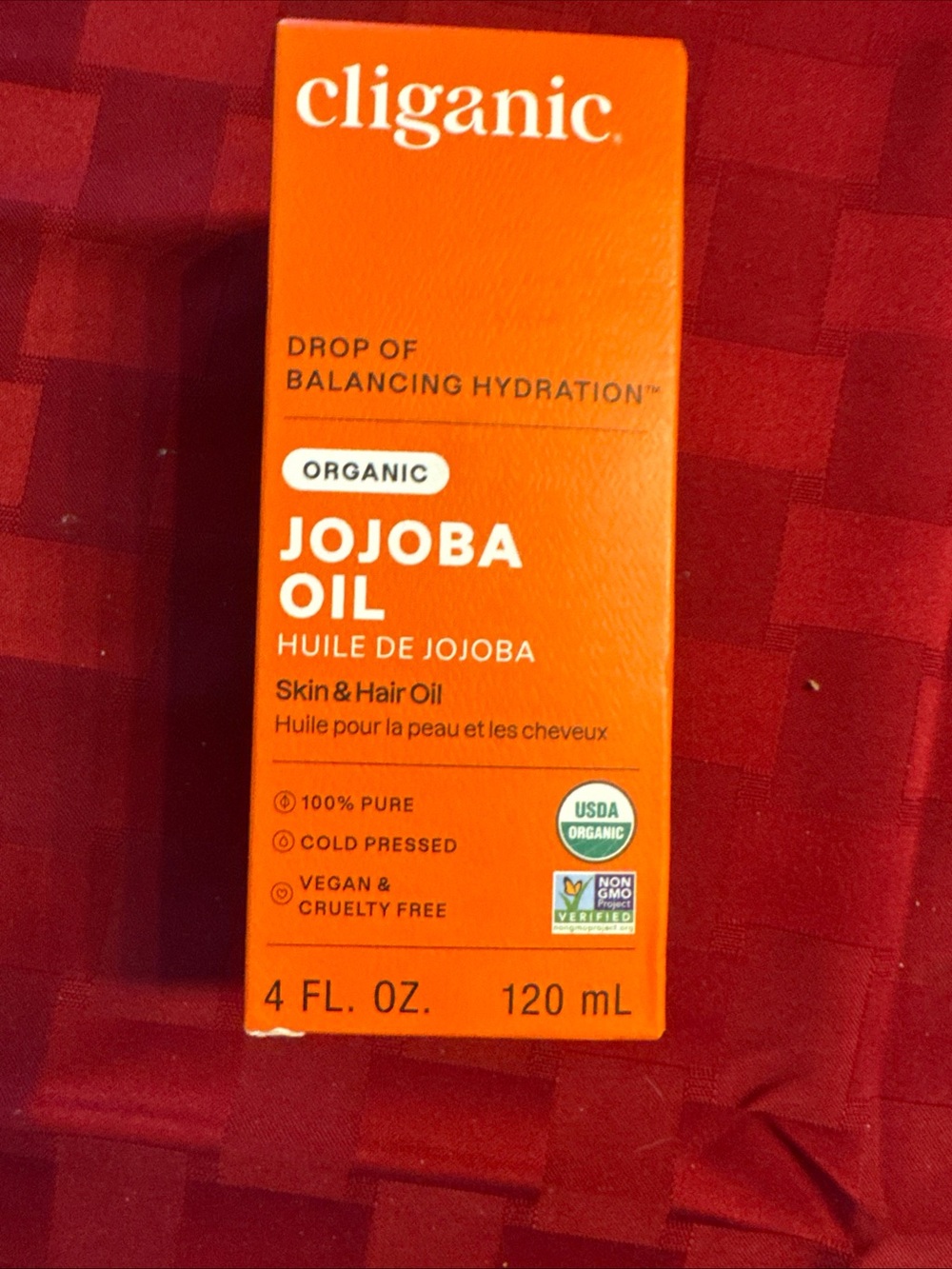 Cliganic Organic Jojoba Oil Skin & Hair Oil - Orange
